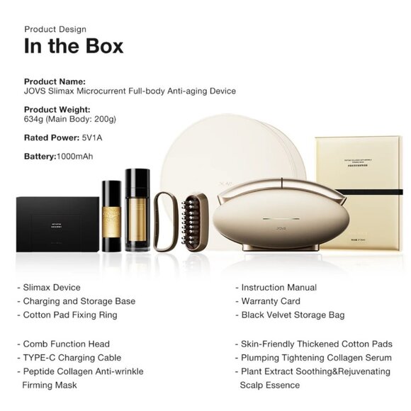 NEW JOVS SLIMAX MICROCURRENT ANTI-AGING DEVICE HAIR FACIAL  AND BODY TIGHTENING - Picture 1 of 9